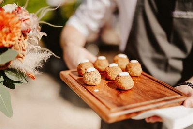 wedding guest canapes at silchester farm