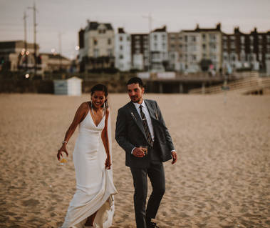 thanet wedding on the beach in margate outside cinque ports