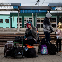 À l’époque les gares de Sloviansk et de Kramatorsk étaient les principaux lieux de transit des réfugiés. 