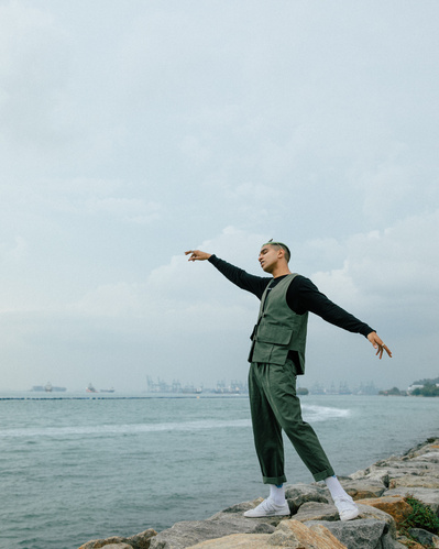 Portrait of Singaporean rapper Yung Raja photographed by Singapore based editorial and commercial photographer Juliana Tan for High Net Worth 