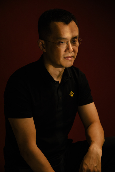 Portrait of CEO of Binance, Changpeng Zhao photographed by Singapore based editorial and commercial photographer Juliana Tan  for Wall Street Journal 