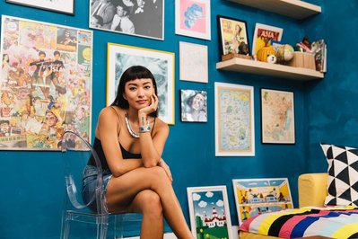 Portrait of MTV VJ Hanli Hoefer photographed by Singapore based editorial and commercial photographer Juliana Tan for SOHO House London