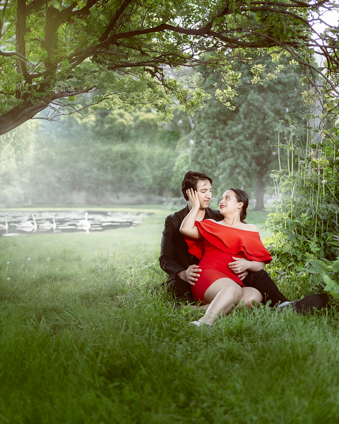 Newly engaged couple engagement photoshoot. 