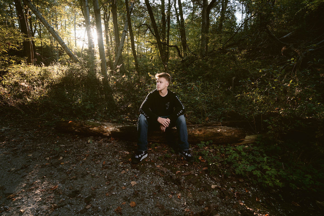 Outdoor senior portrait of a young man!