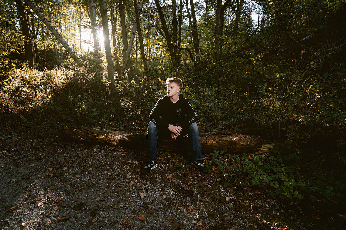Outdoor senior portrait of a young man!
