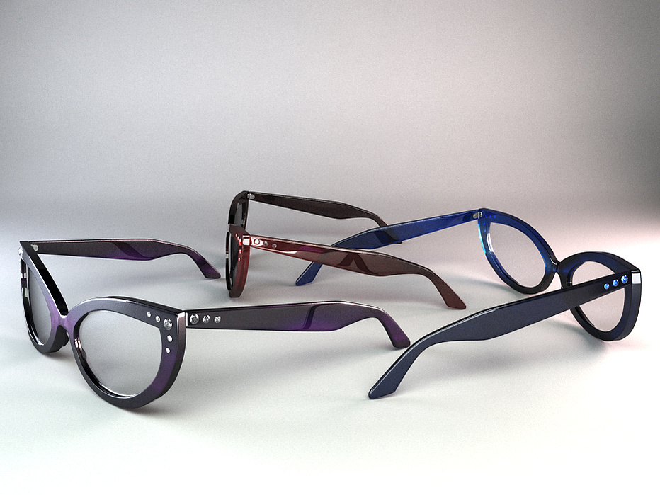 Image de synthèse d'une gamme de lunettes.