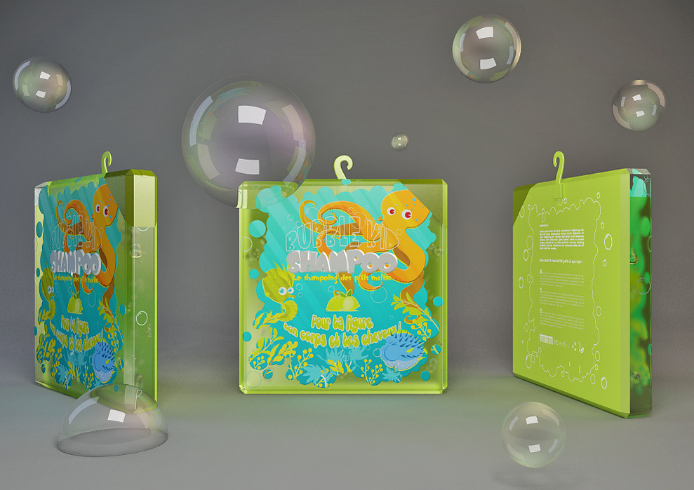 Image de synthèse d'un gel douche pour enfants.