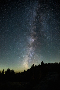 The Milky Way Galaxy seen from Olmsted Point in Yosemite.