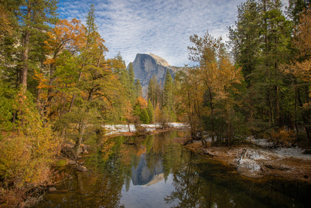 Reflection of Half Dome on the Merced River.