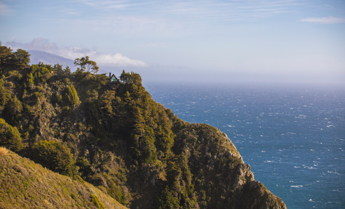 The Owings House overlooking the Pacific Ocean.