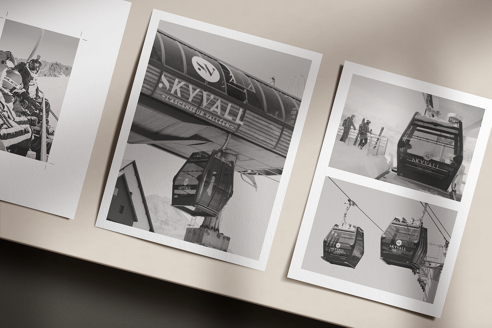 Création de concept publicitaire et de montages photos pour la télécabine Skyvall de la station de Peyragudes dans la Vallée du Louron.