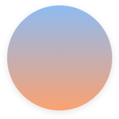 Rewind logo designed by Val Poon, a circle with a calming soft orange to pale blue gradient.