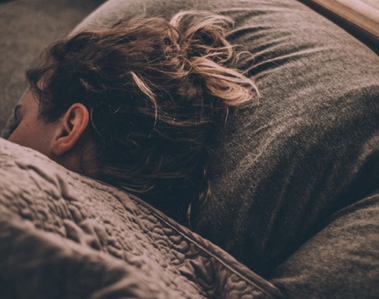 A person sleeping soundly.