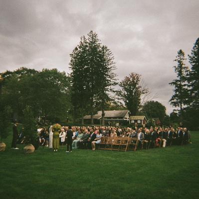 Outdoor wedding in the Hudson Valley captured on 35mm film