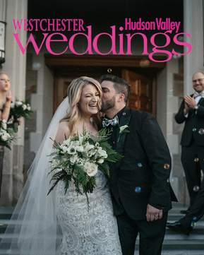 Bride and groom exit church as newlyweds, surrounded by light and emotion. Timeless wedding moment captured in the Hudson Valley.