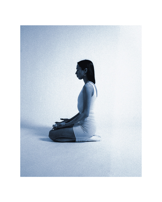 Madison yoga wellness art stretch meditation mindfullness cyan cyanotype blue Darian Wong photography