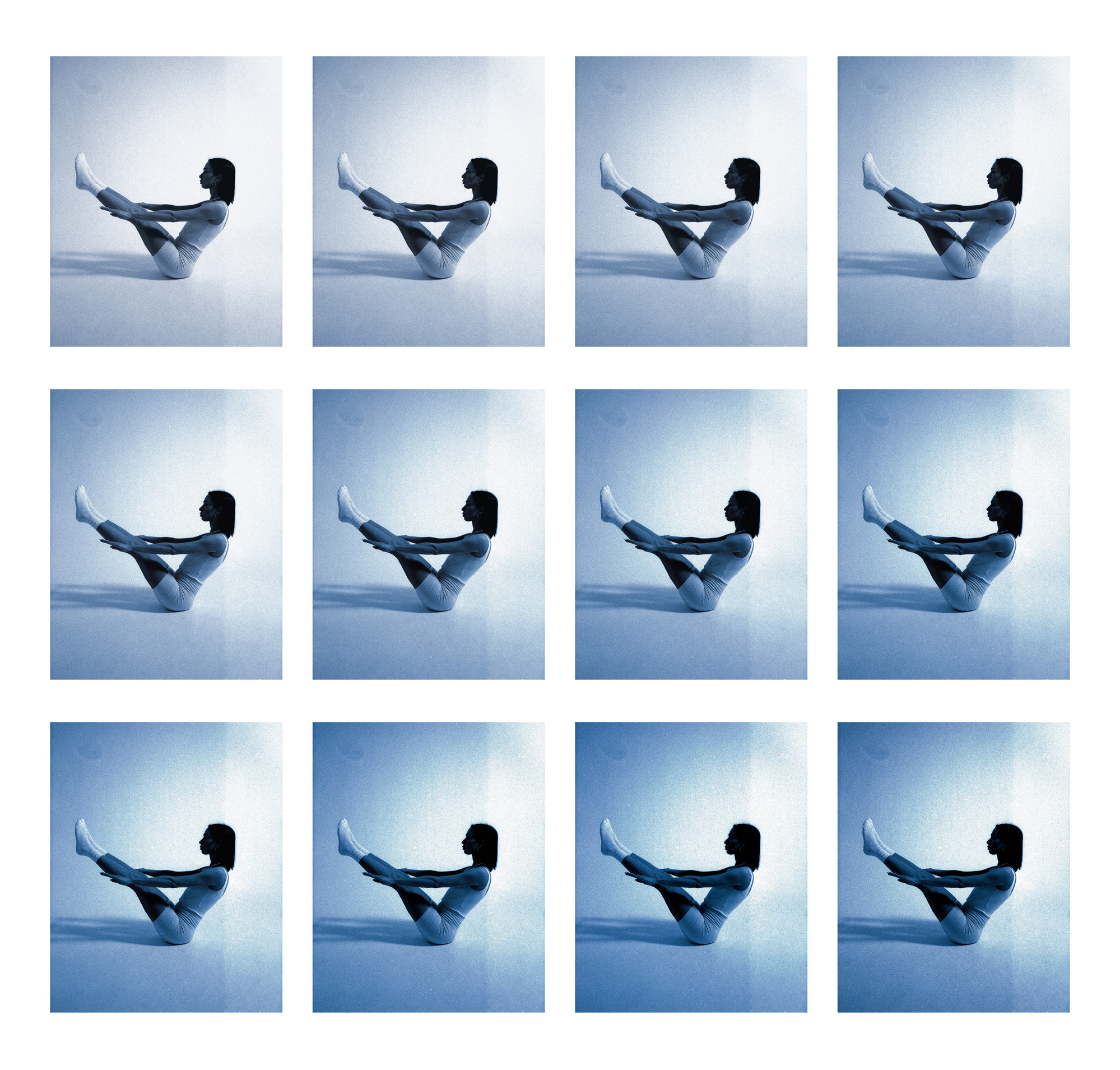 Madison yoga wellness art stretch meditation mindfullness cyan cyanotype blue Darian Wong photography
