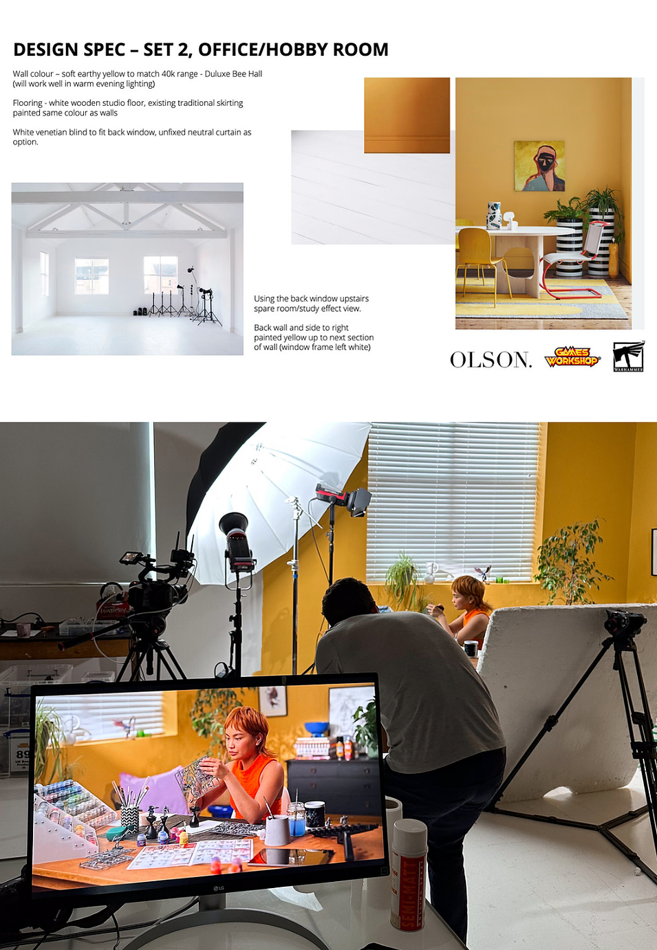 Set design and build, interiors styling, creative direction and production for film and photography as part of an advertising campaign for Games Workshop's, Warhammer brand. Nottingham studio.