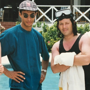 Spencer Rowell (right) with Paul Rodriguez from Athena