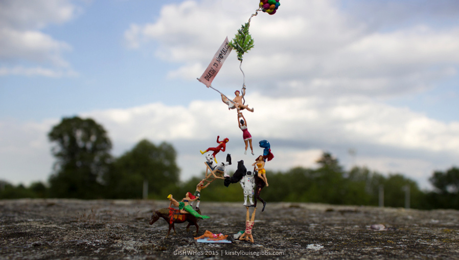 gishwhes, miniature, misha collins, stormtrooper, bacon dress, kale, supernatural, miniature art, kirsty louise gibbs