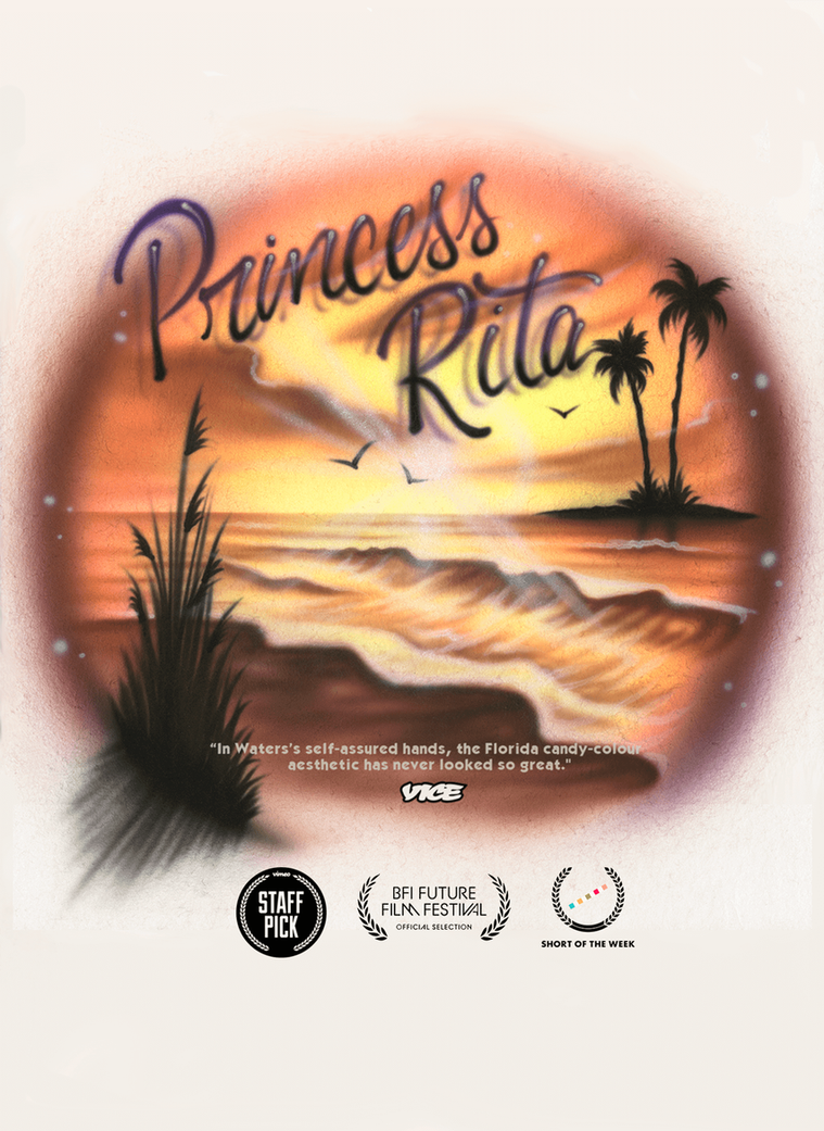 Poster for Princess Rita directed by Blair Waters with praise from VICE, Short of The Week, BFI London, Vimeo Staff Pick, Future of Film is Female