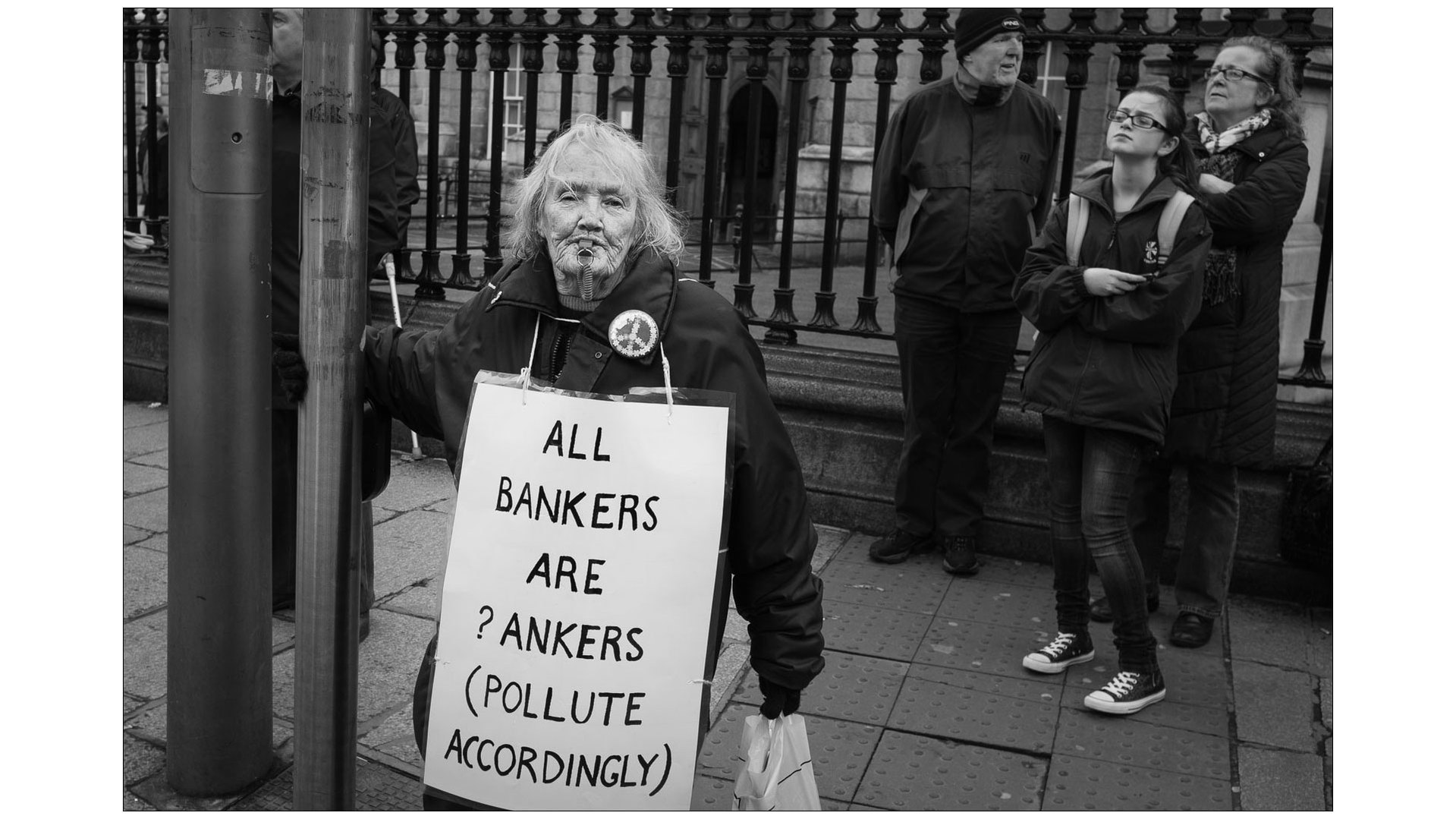 Protester, Dublin.