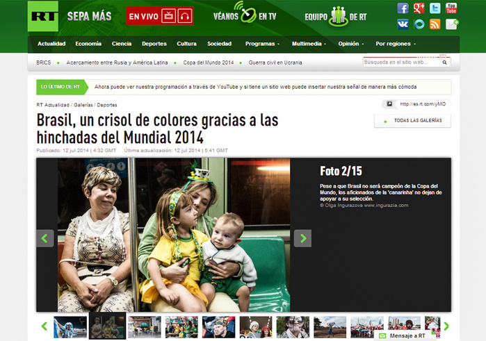 Russia Today. RT en Español | 2014 FIFA World Cup Brazil |