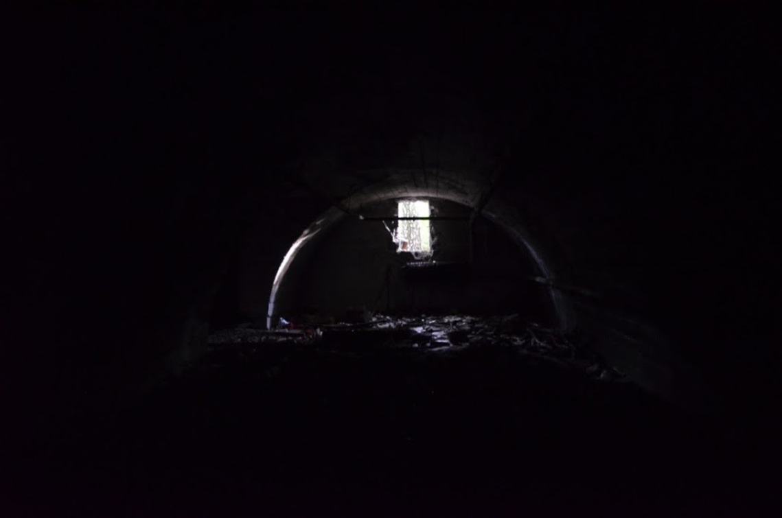 Inside of the abandoned bunker in Schönholzer Heide Public Park, Berlin