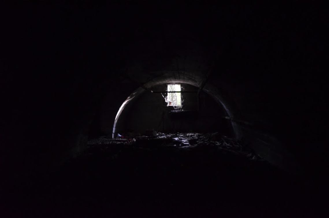 Inside of the abandoned bunker in Schönholzer Heide Public Park, Berlin