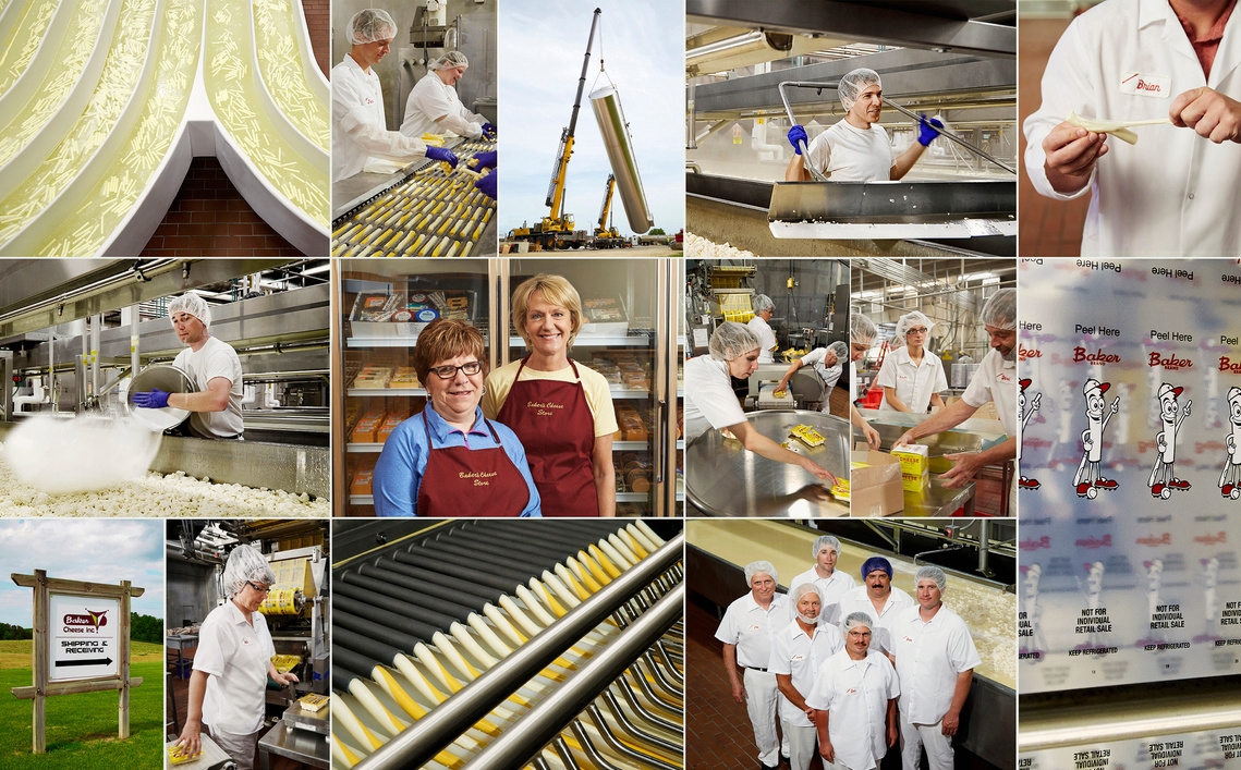 Madison-based cheese manufacturing photographer servicing factories in Wisconsin and throughout the US Midwest