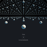 A screenshot where a user has zoomed in on one of the dots in the grid. They have instructions on screen on how to use their mouse or keyboard to change focus to another dot in the grid.
