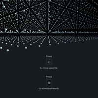 A screenshot where a user has zoomed in on one of the dots in the grid. They have instructions on screen on how to use their mouse or keyboard to change focus to another dot in the grid.