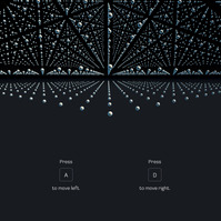 A screenshot where a user has zoomed in on one of the dots in the grid. They have instructions on screen on how to use their mouse or keyboard to change focus to another dot in the grid.