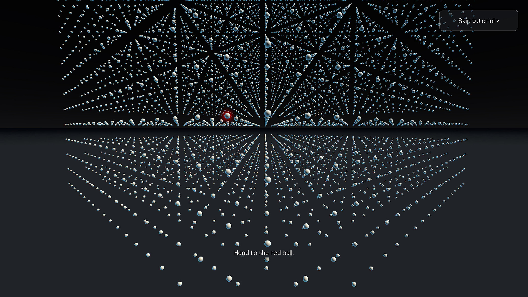 A screenshot where a user has zoomed in on one of the dots in the grid. They have instructions on screen on how to use their mouse or keyboard to change focus to another dot in the grid.