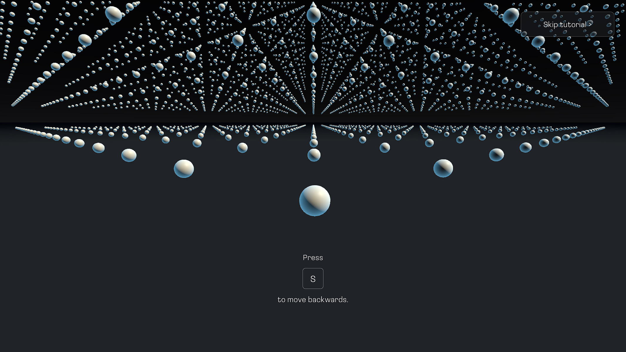 A screenshot where a user has zoomed in on one of the dots in the grid. They have instructions on screen on how to use their mouse or keyboard to change focus to another dot in the grid.