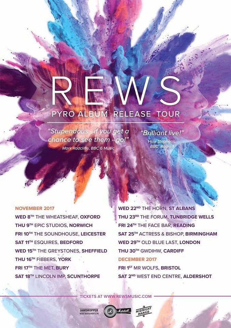 Tour poster for the Pyro tour, featuring the same powder paint explosion image as the advert and album cover.