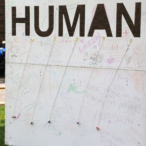 An 8 foot square piece of white MDF with 