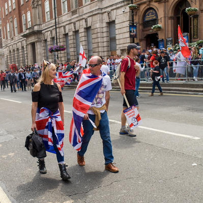 'Tommy Robinson Supporters, London  Colour Street Photography'
