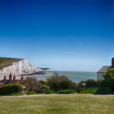 A colour photograph of the seven sisters Seaford Sussex England colour photography