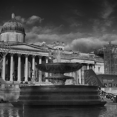 The National Gallery of London black-and-white photography