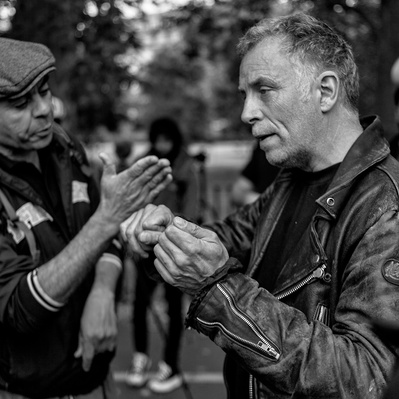 Debate, Speakers Corner,Hyde Park, London, Black and White Photography 
