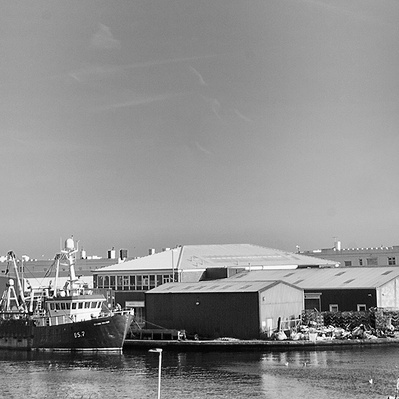 Shoreham  Harbour Sussex England black-and-white photography