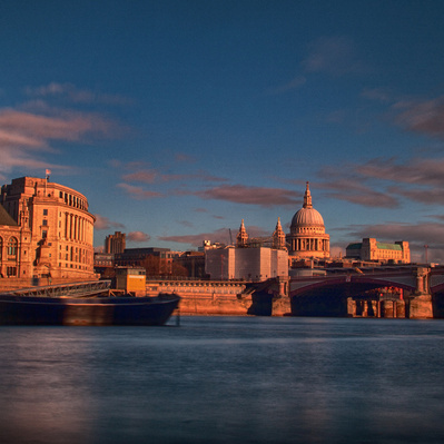 'Blackfriers Bridge with St Paul's in the background, London Colour Photography'