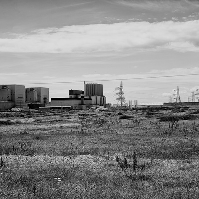 Dungeness power station black-and-white photography Kent England