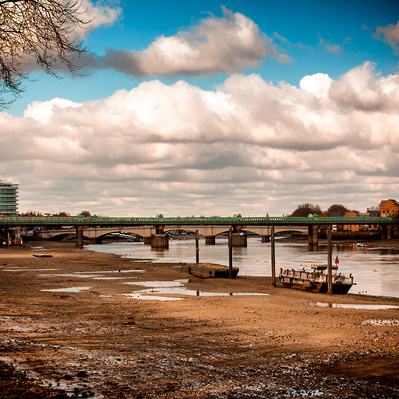 Putney embankment tied out London colour photography