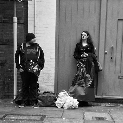 Him and Her - London Street Photography Black and White