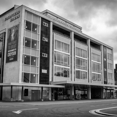 Fairfield Hall, Croydon, London black-and-white photography