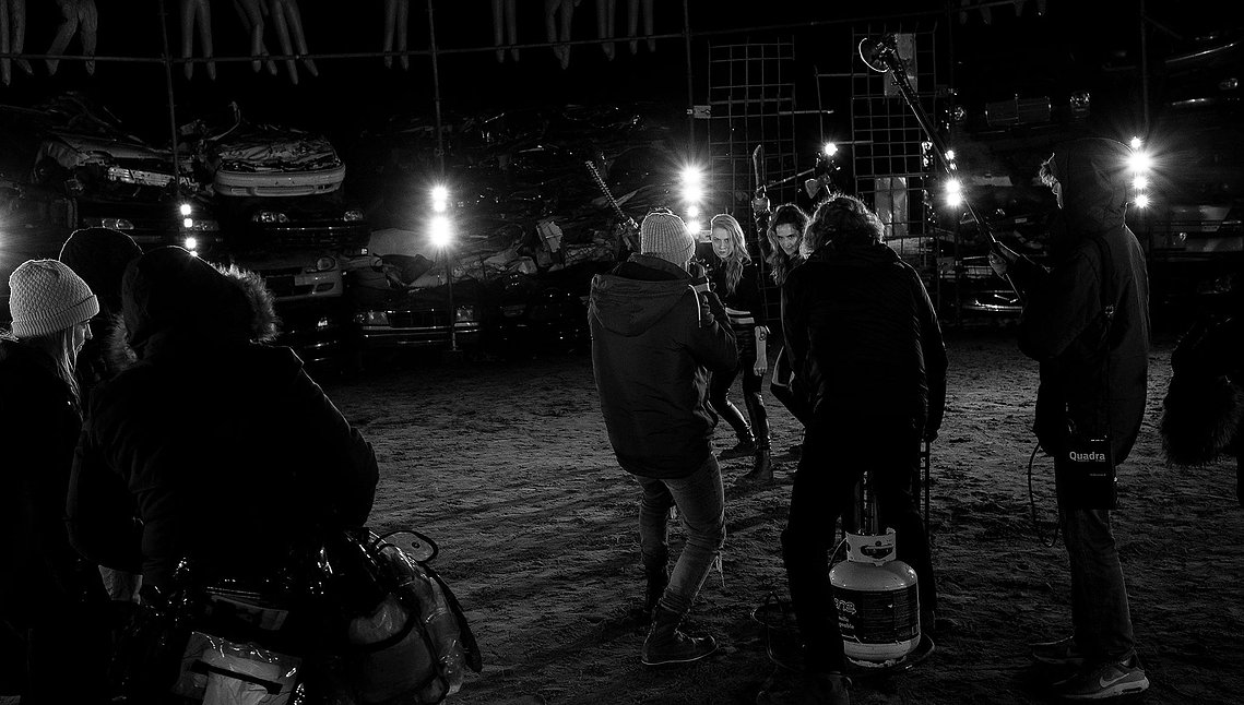 Photographer Gerry Kingsley on set of the feature film 