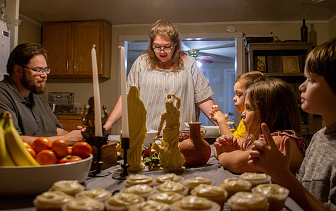 At the beginning of every month, Samantha Williams celebrate Noumneia in her Morgantown, Ky. home. The festival is practiced as a celebration of the new beginning and clean slate. For Williams she practices pagan polytheism and her household gods are Gane