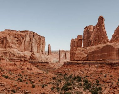 Rocky desert landscape at Arches National Park in Utah